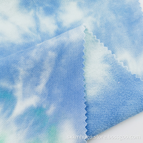 100% Cotton French Terry Knit Tie Dye Fabric